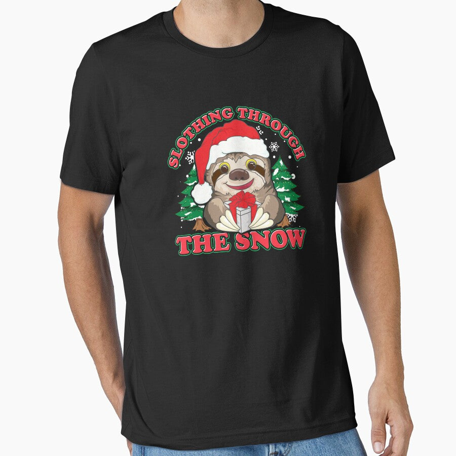 Cute Slothing Through the Snow Christmas Sloth by perfectpresents