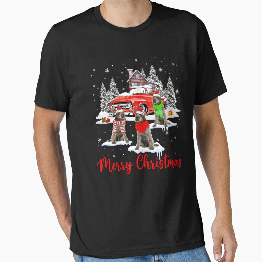 Merry Christmas Santa Wirehaired Pointing Griffon With Truck by vetonisodap