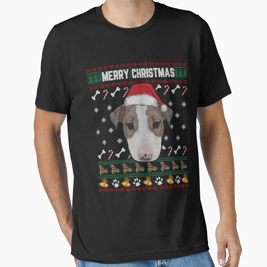 Bull Terrier Lovers Ugly Xmas Sweater Merry Christmas T Shirt by thuthuatna