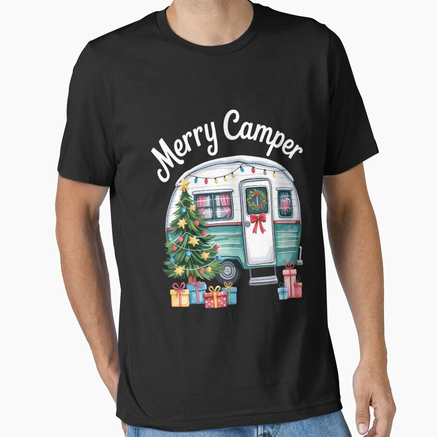 Merry Christmas Santa Camping Truck Xmas Tree by Turbotine