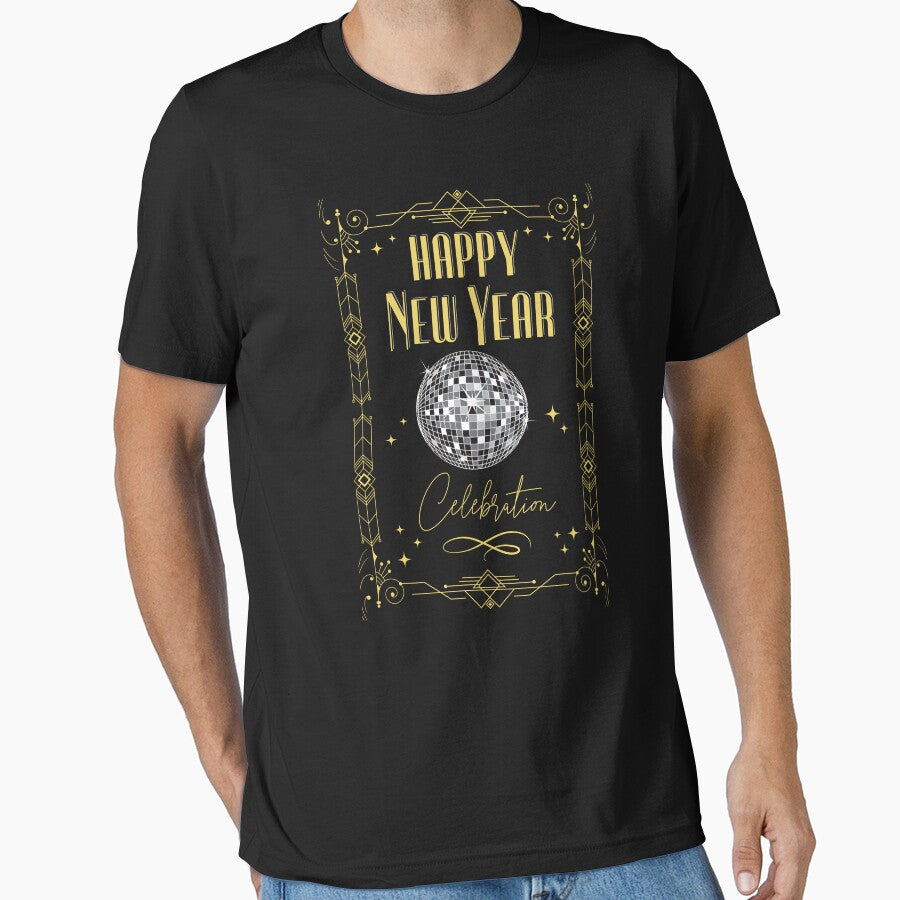 Happy New Year Celebration Disco Ball by teewearstyle