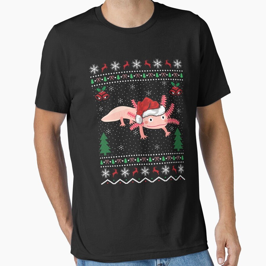 Funny Axolotl Lover Xmas Gift Ugly Axolotl Christmas by saldcharig
