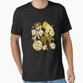 Coquette Bow Football Gold Black Game Cheer Mom Touchdown by ArleneRowe