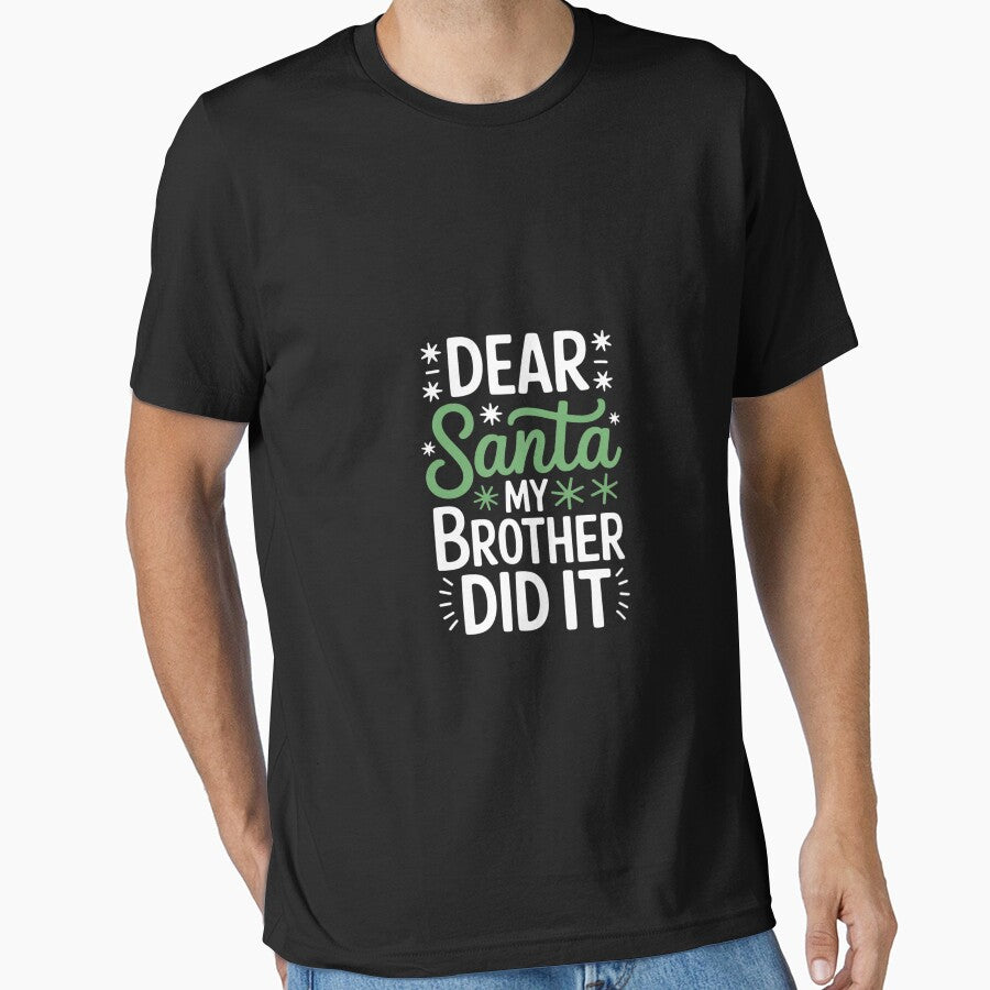 Naughty Christmas Pajamas Kids Dear Santa My Brother Did It by EllinoKlemo