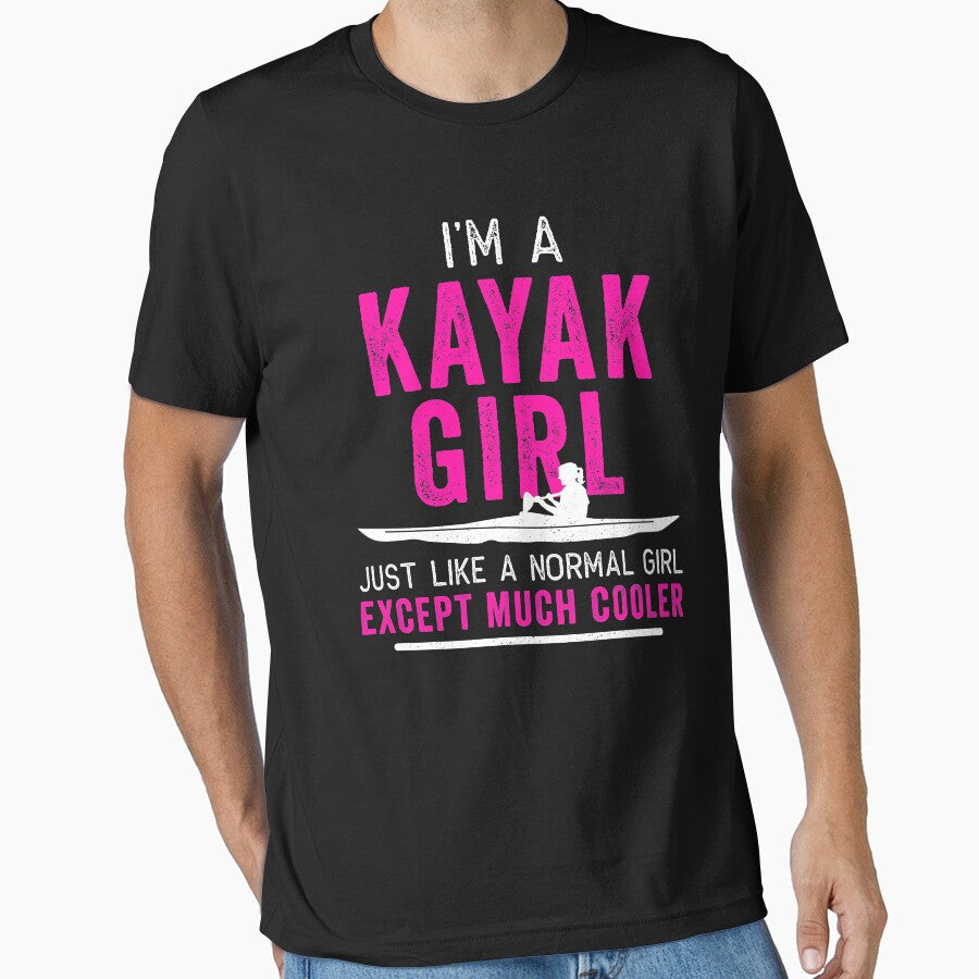 I'm a Kayak Girl Shirt Distressed Pink by threadsmonkey