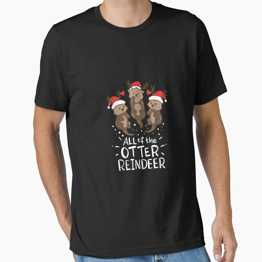 Otter Reindeer Deer Christmas Xmas Gift Present by marykmarshall