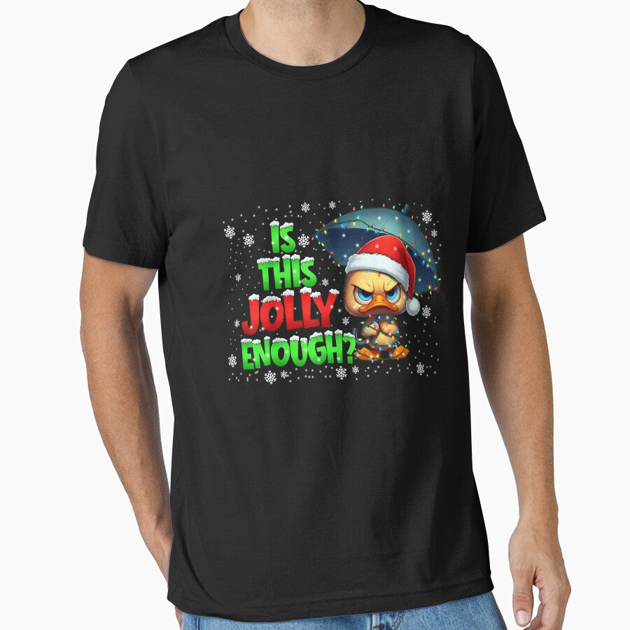 Grumpy Duck Funny Christmas T-Shirt by LarryMBrown