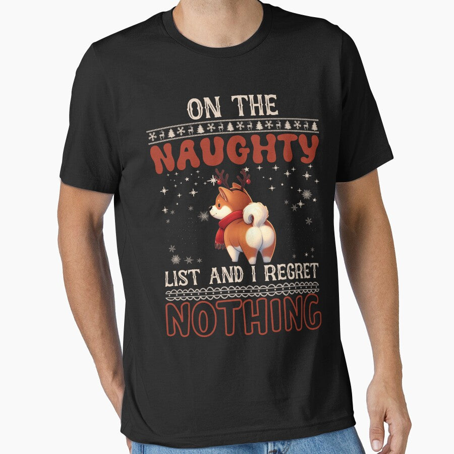 "Akita on the Naughty List: No Regrets Christmas Vibes" by Xhevahir