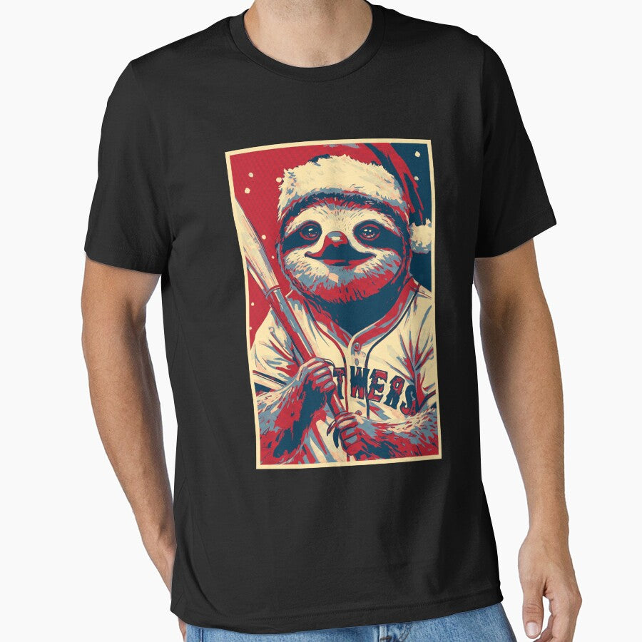 Sloth Baseball Player Christmas Edition by TrueArtsStore