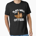 Plays Well With Otters Animal Pun River Otter Gear by DynamicDesign