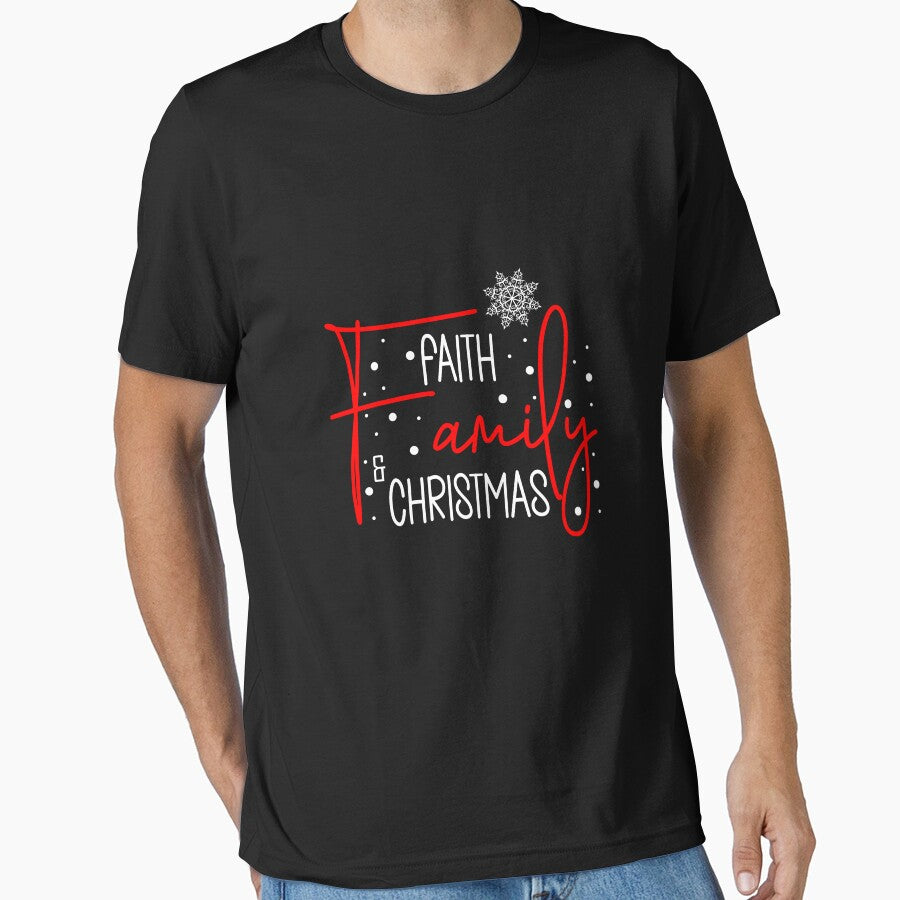 Faith Family _ Christmas Shirt, Merry and Bright Shirt, Merry Christmas Shirt, Winter Shirt, Holiday SHirt by LauraGaby