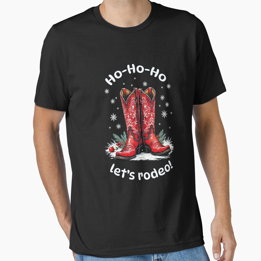 Merry Christmas to everyone with red cowgirl boots, western style, country,horseback, riding, horse owner, farmer, western by Collagedream
