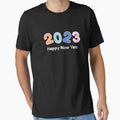 2023 Happy New Year Pastel colors in a cute and bright style. Can be worn to celebrate the new year with family party with friends or put on a group outing. by P-De-Design