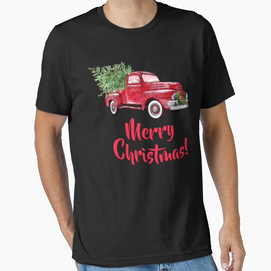 MERRY CHRISTMAS RED TRUCK CHRISTMAS TREE Holiday Season by vetonisodap