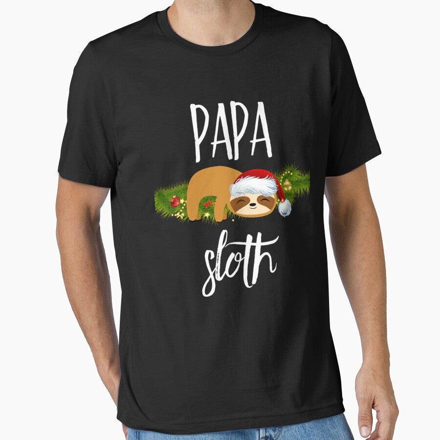 Papa Sloth, Sloth Lover Dad, Family Christmas by Mandala108