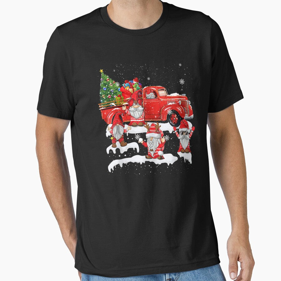 Merry Christmas Santa Gnome with Red Truck Gnomes by vetonisodap
