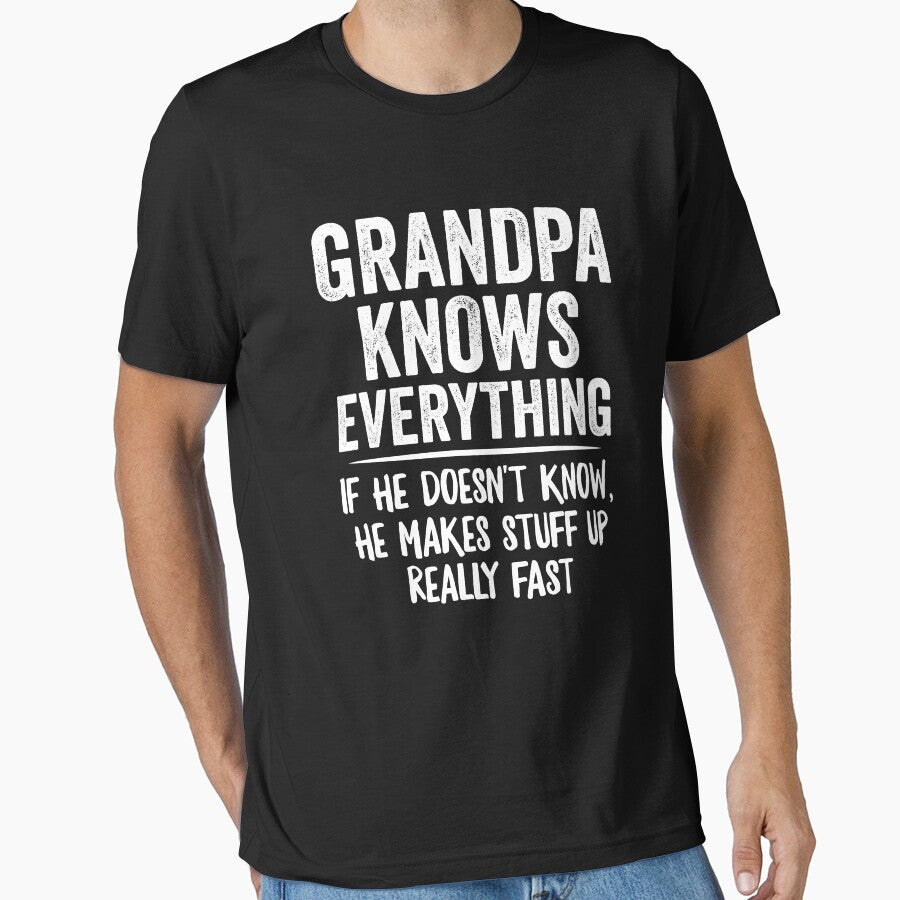 Grandpa Knows Everything Shirt, Gift For Grandpa, Grandpa Shirt, Best Grandpa Shirt, New Grandpa Shirt, Cool Grandpa Shirt, Grandpa Birthday by aymob