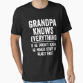 Grandpa Knows Everything Shirt, Gift For Grandpa, Grandpa Shirt, Best Grandpa Shirt, New Grandpa Shirt, Cool Grandpa Shirt, Grandpa Birthday by aymob