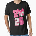 Happy New Year 2026 Disco Ball Pink Coquette Bow Family by Juansustait