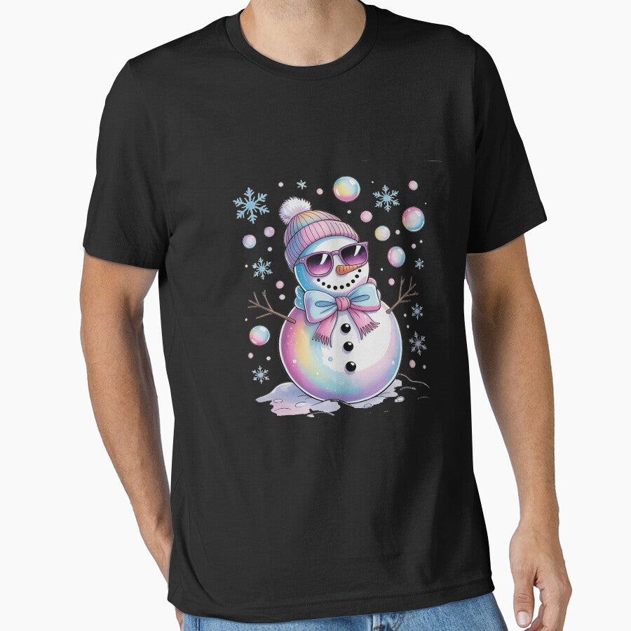 Coloful Glitter Coquette Snowman Christmas by LegendsArt75