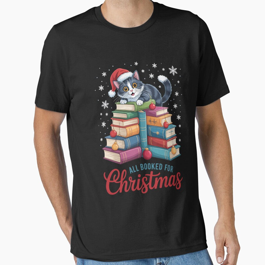 All Booked For Christmas Cat Santa Teacher Books by brynatshop