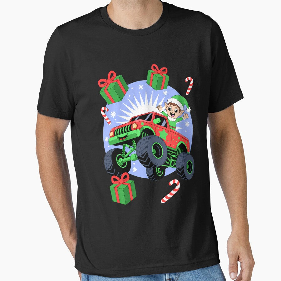 Elf Monster Truck Xmas Christmas by blueyeeti