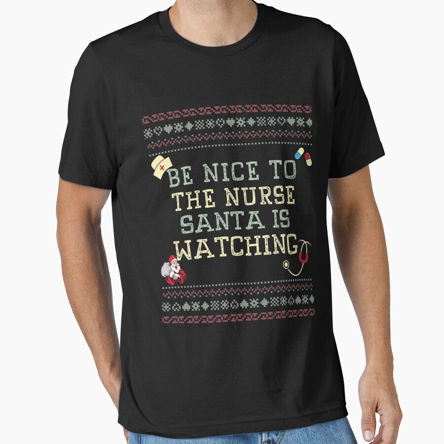 Watching The Nurse To Nice Nurse Be Santa Classic is Vintage Christmas Retro by FrankyTepper