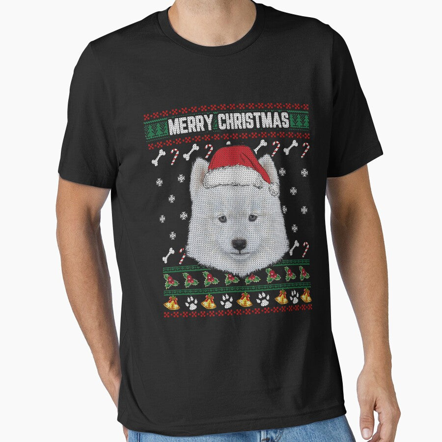 Samoyed Lovers Ugly Xmas Sweater Merry Christmas T Shirt by thuthuatna