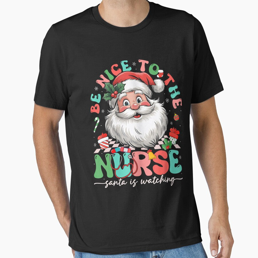 To Christmas Vintage Nurse Santa is Watching Be Retro Nurse Nice The Classic by FrankyTepper
