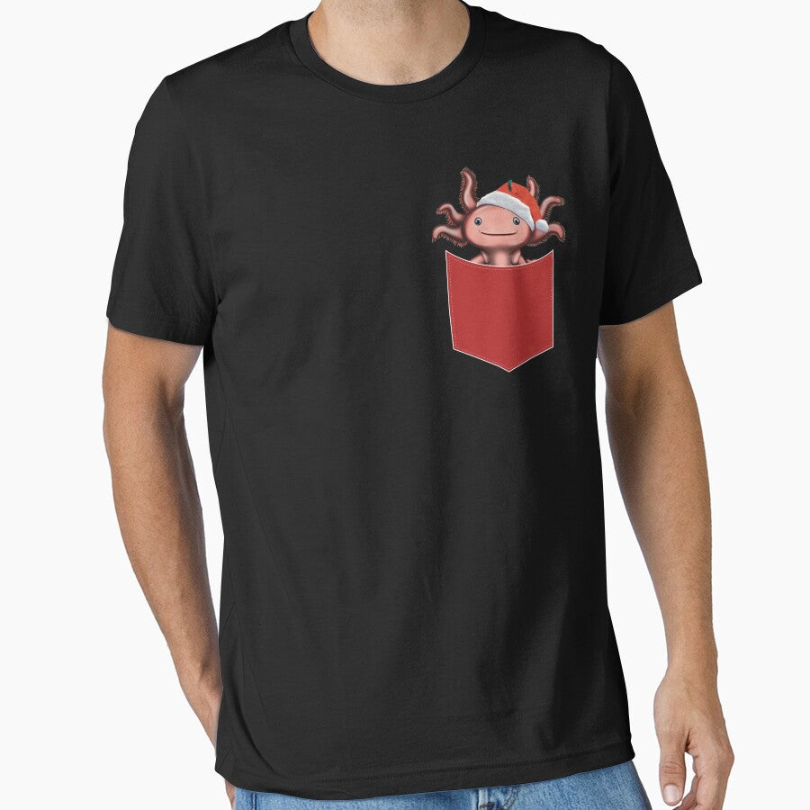 Pocket Axolotl Santa Hat Gift by DAGHO