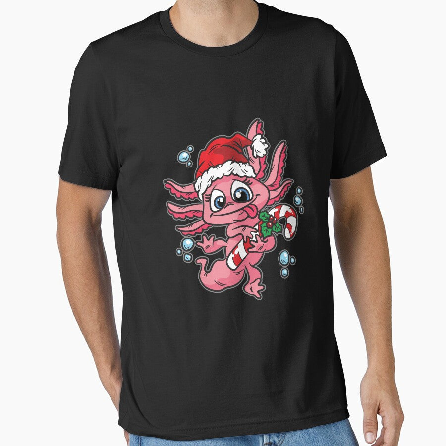 Christmas Axolotl with Sugar Cane by Moonpie90