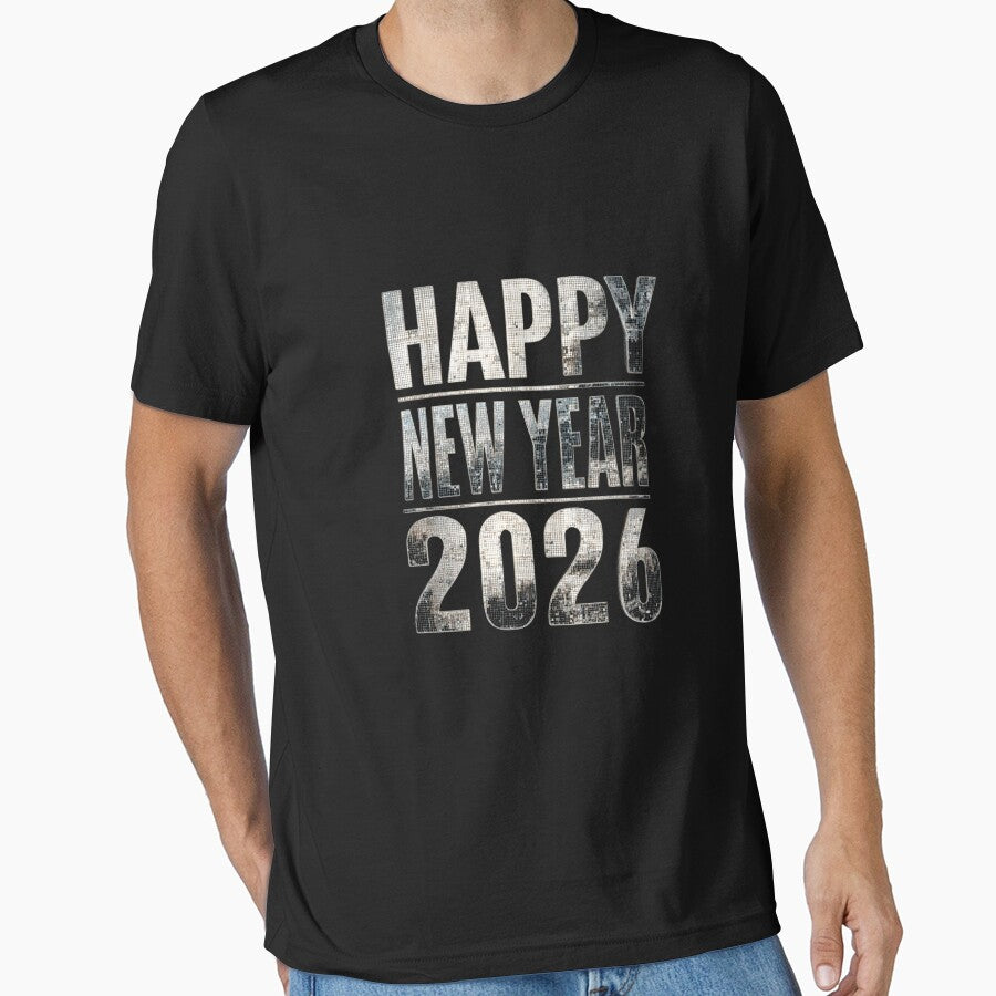 Happy New Year 2026 Silver Glitter Disco Ball Party Celebration by Blurbean