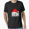Mom Santa Hat T-Shirt, Mom Christmas Lights Shirt, Family Santa Hat T-Shirt, Matching Christmas Shirt, Family Vacation Outfits, Mom by midodesign20