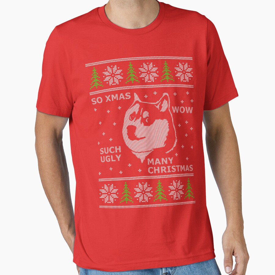 Funny Ugly Christmas Doge Meme Shirt and Sweatshirt by LaCaDesigns