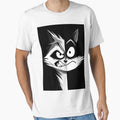 Funny Raccoon Meme Collection – Dual Personality Raccoon Face Funny Trash Panda Graphic Tee by MiraLumeStudio