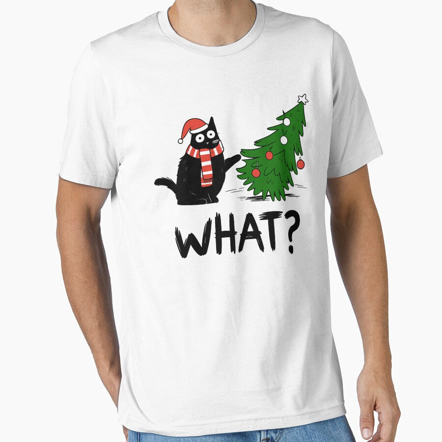 Funny Cat Christmas Shirt What? Christmas by will freed18
