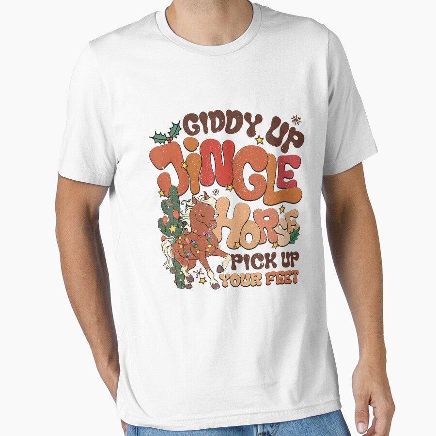 Cute Giddy Up Jingle Horse Pick Up Your Feet Horse Christmas by NetlandWewerka