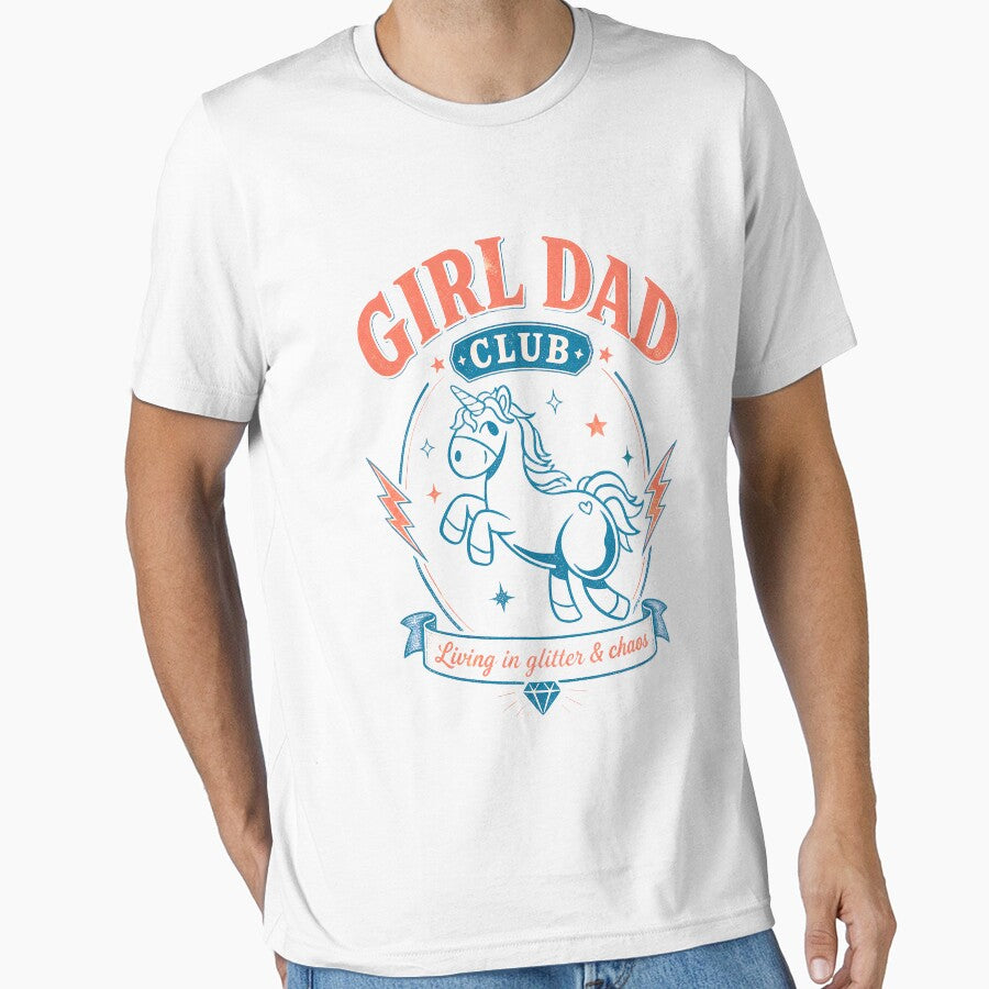 Girl Dad Club Funny Dad of Girls - Cute Unicorn Dad Life Chaos by FernaRoje
