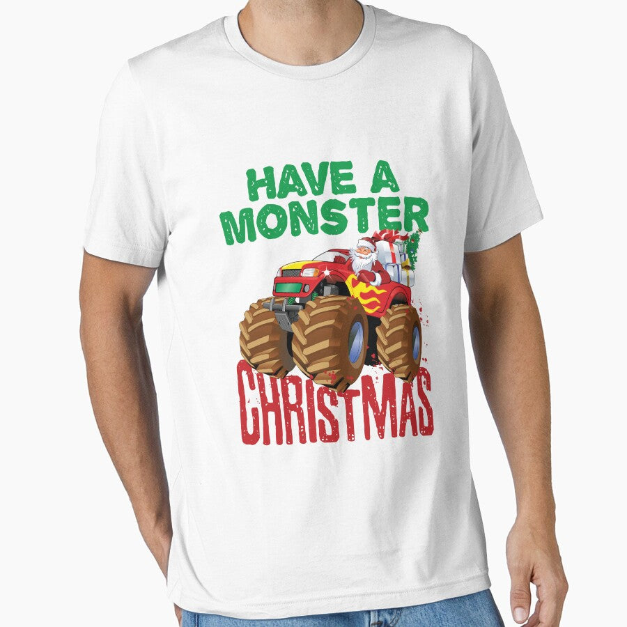 Have a Monster Christmas Cute Santa on Monster Truck by jaygo
