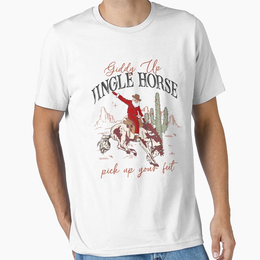Giddy Up Jingle Horse Pick Up Your Feet Santa Cactus Xmas by NetlandWewerka