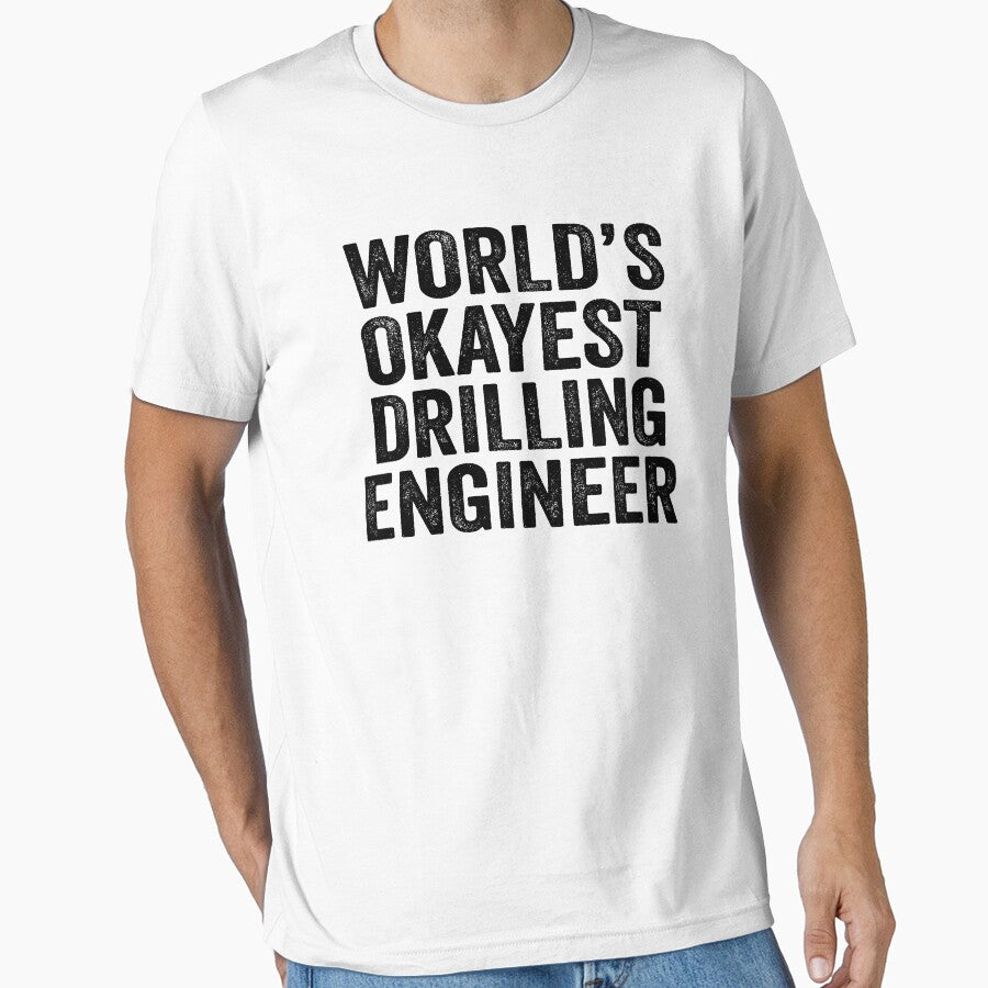 World's okayest Environmental engineer Shirt, Funny Environmental engineer Dad Husband, Environmental engineer Birthday Christmas Gift idea, Distressed design by xlnv