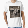 Funny Capybara UFO, Cute Capybara Selfie Graphic Tee for Animal Lovers, Unique Alien-Themed Gift for Men and Women by ABMO-store