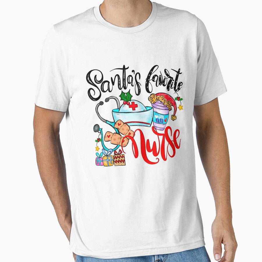 Retro Santas Nurse Favorite Merry Christmas Vintage Classic by Olincristie