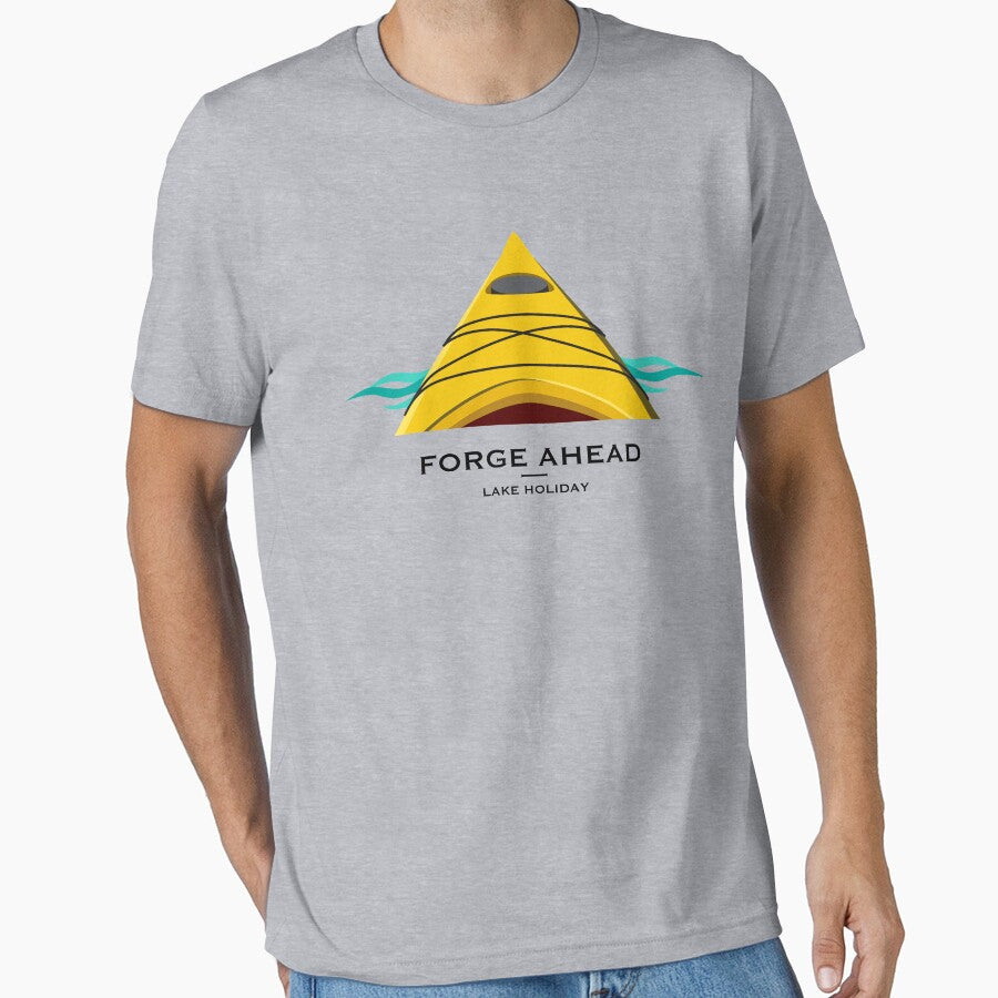 Forge Ahead Kayak - Lake Holiday - Yellow by BlueSkyTheory