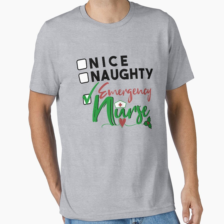 nice naughty emergency nurse, nurse Christmas gift, funny nurse, white background by KittySSmith