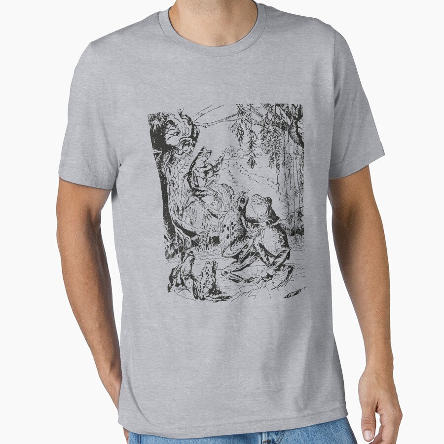 Cottagecore Goblincore Aesthetic Mushroom and Dancing Frog by FalkDania