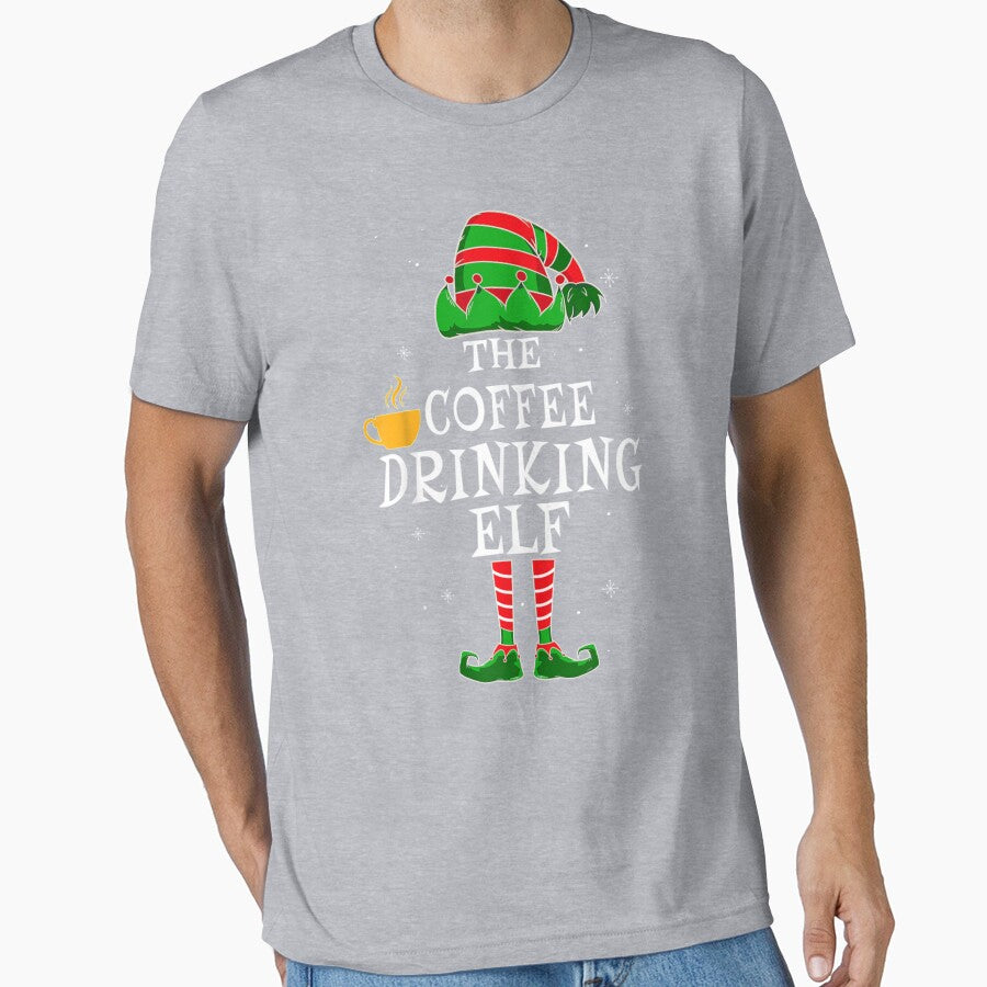 coffee drinking Elf  Funny idea gift for nurse student and coffee lovers mornings by wi trendshop