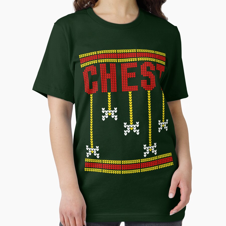 Chestnuts Couples Christmas Ugly Sweater T-shirt - Chest by ravishdesigns