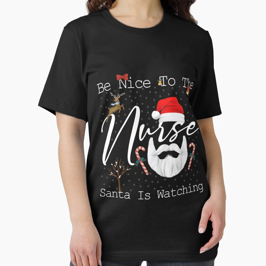 Classic Be Christmas Nurse Nurse Nice is Vintage Retro Watching Santa The To by FrankyTepper