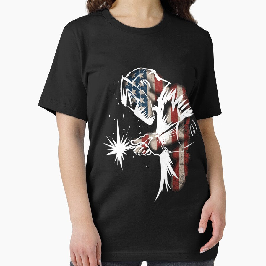 Welder American Flag USA Patriotic Welder Gift by Vlasdislaw